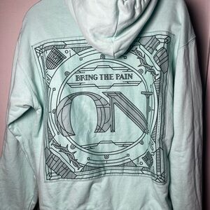 BTS ON Hoodie Bring The Pain Hoodie K-POP Mint Fr/back Hits Size XL exc cond